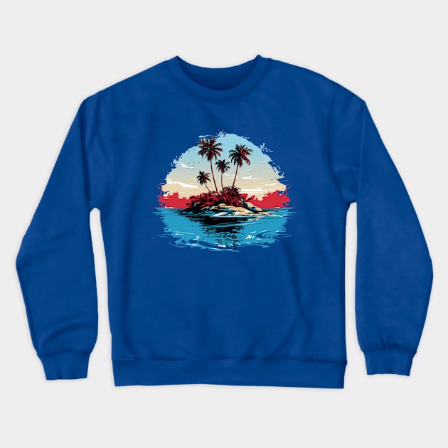 Tropical Island Crewneck Sweatshirt by MutedTees